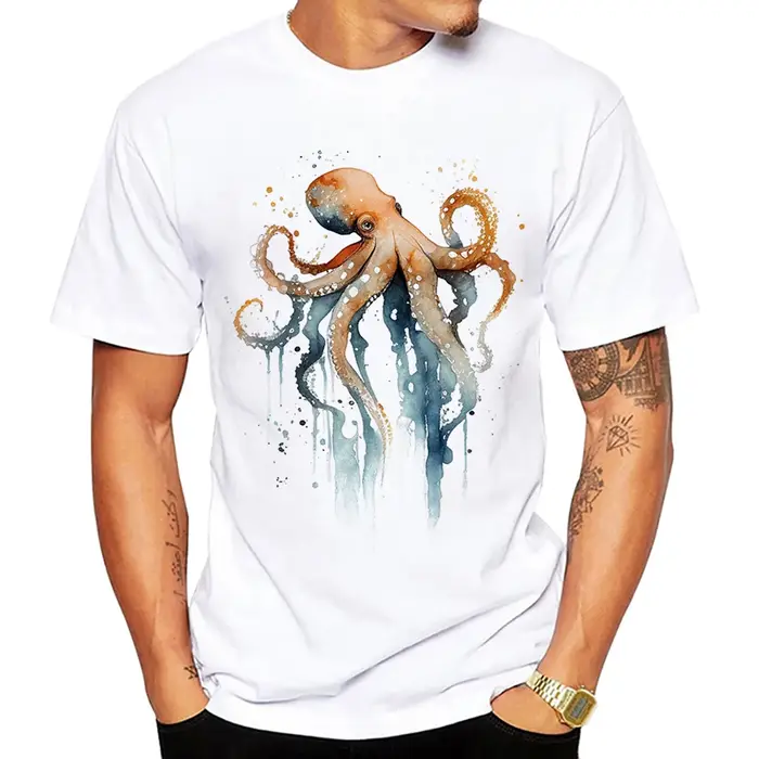 T-shirt unisexe Octopus Interconnexion Artwork