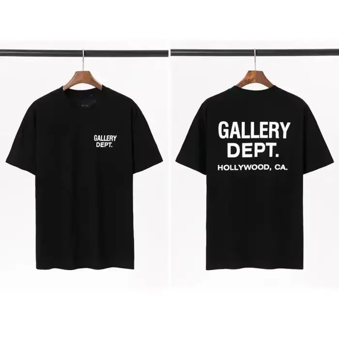 T-shirt GALLERY DEPT pour hommes avec imprimé noir et jaune