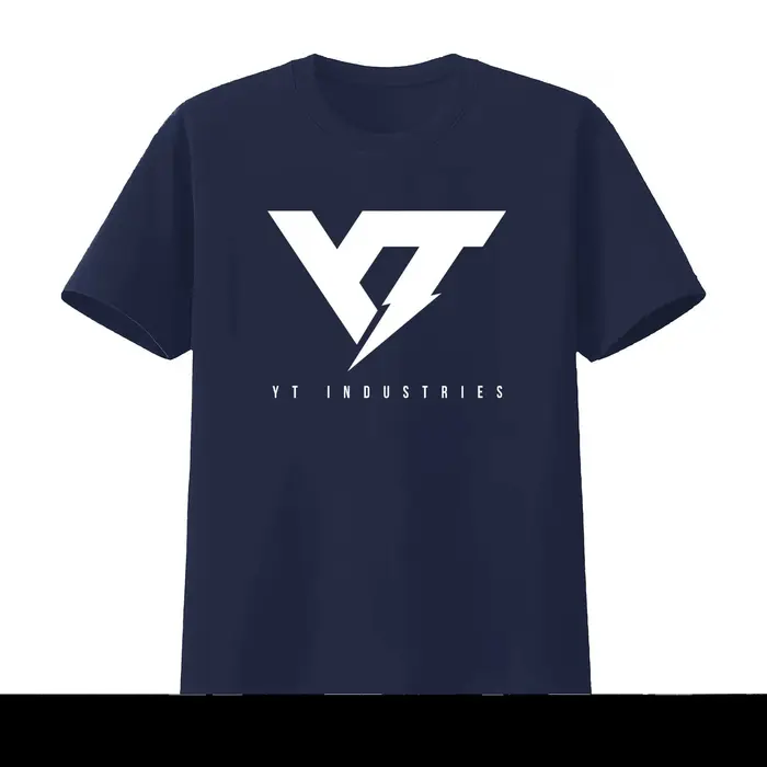 T-shirt imprimé logo Yt Industries pour homme et femme, style streetwear tendance, respirant, collection été 2026