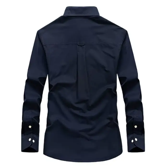 Chemise de marque hommes 2025 printemps automne 100% coton à manches longues mince