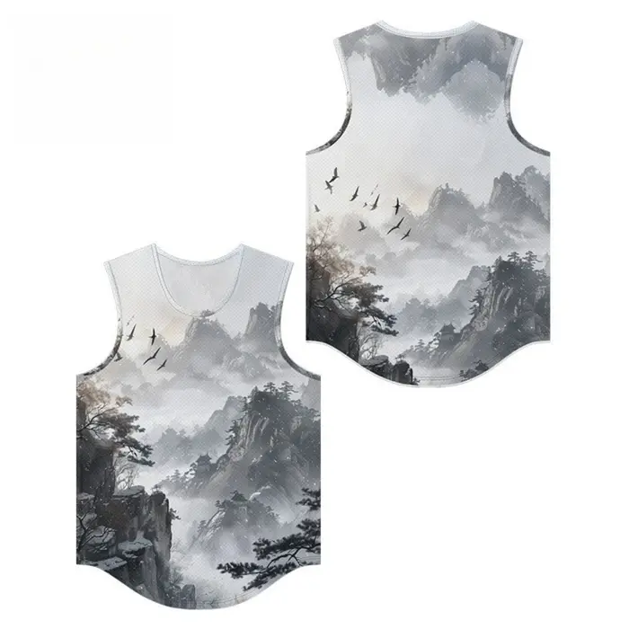 Cloud Crane pays des merveilles hommes débardeur gilet respirant été maillots de bain en vrac à la mode rue mode sport surdimensionné vêtements