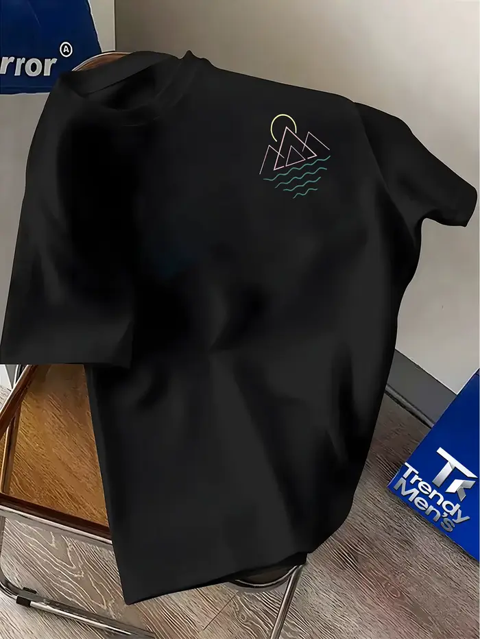 T-shirt bleu clair pour hommes