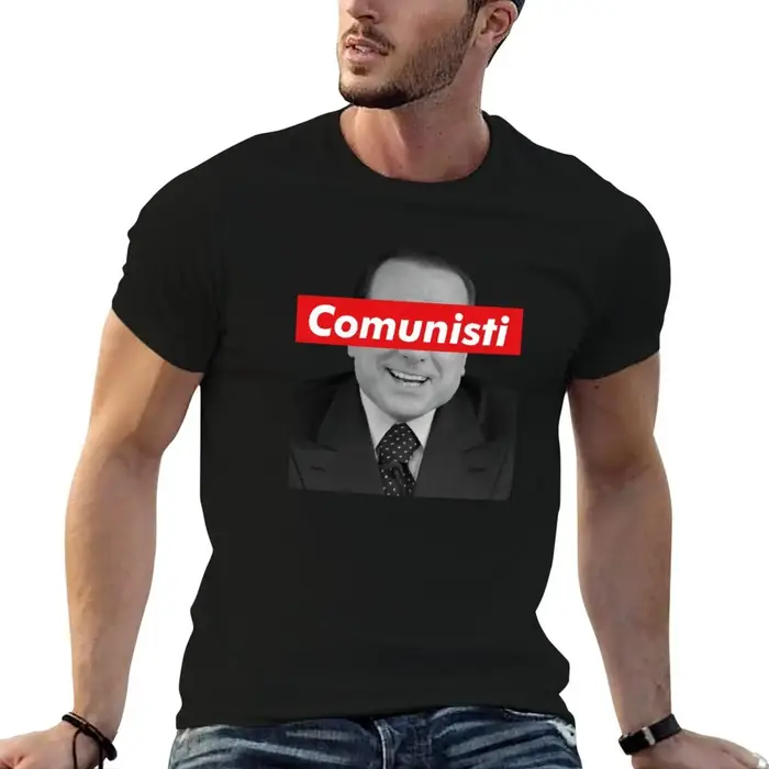 Berlusconi communisti T-Shirt T-Shirt homme t-shirts occasionnels pour homme pack coton T-Shirt