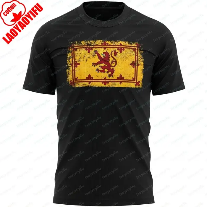 T-shirt drapeau du blason écossais pour hommes