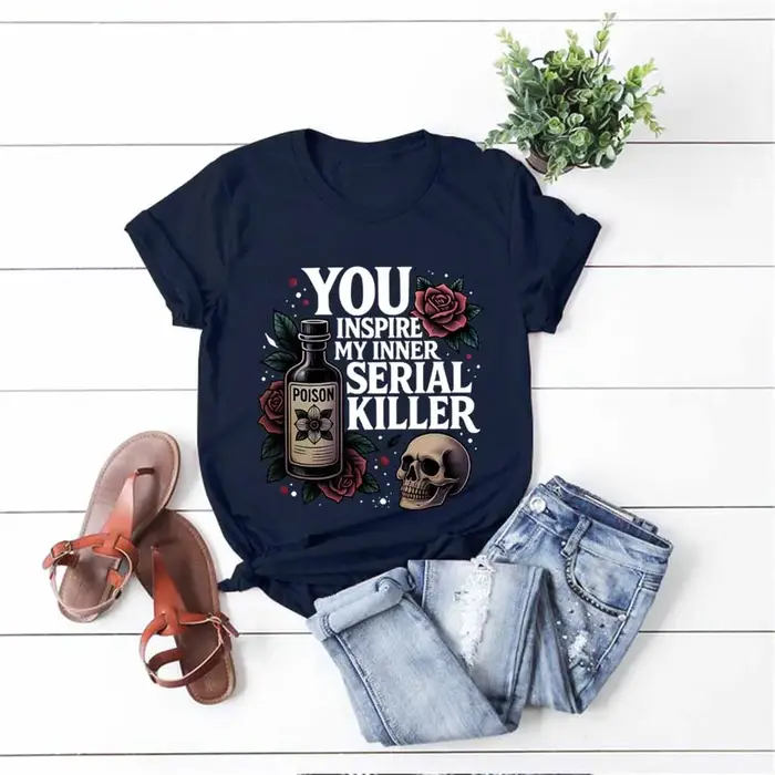 Vous inspire ma chemise de tueur de série intérieure chemises d'humour foncé T-shirt gothique