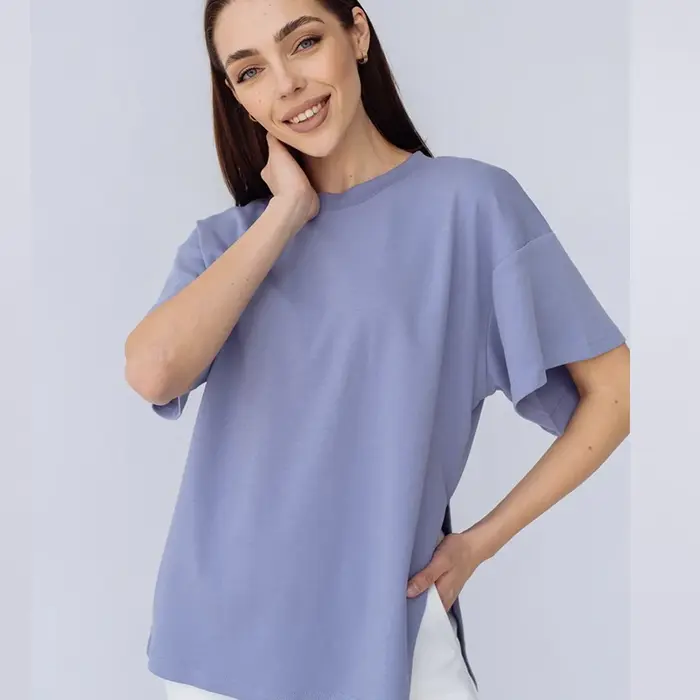 Hirsionsan – t-shirt oversize 100% coton pour femme