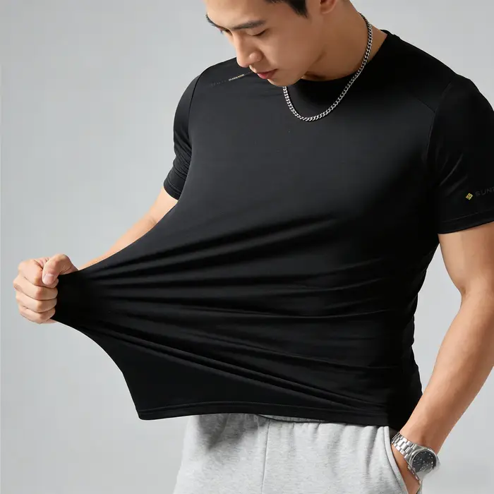 T-shirt Homme Cool à Manches Courtes – Nouveau Modèle Ample, Respirant, Décontracté, Léger et Fin en