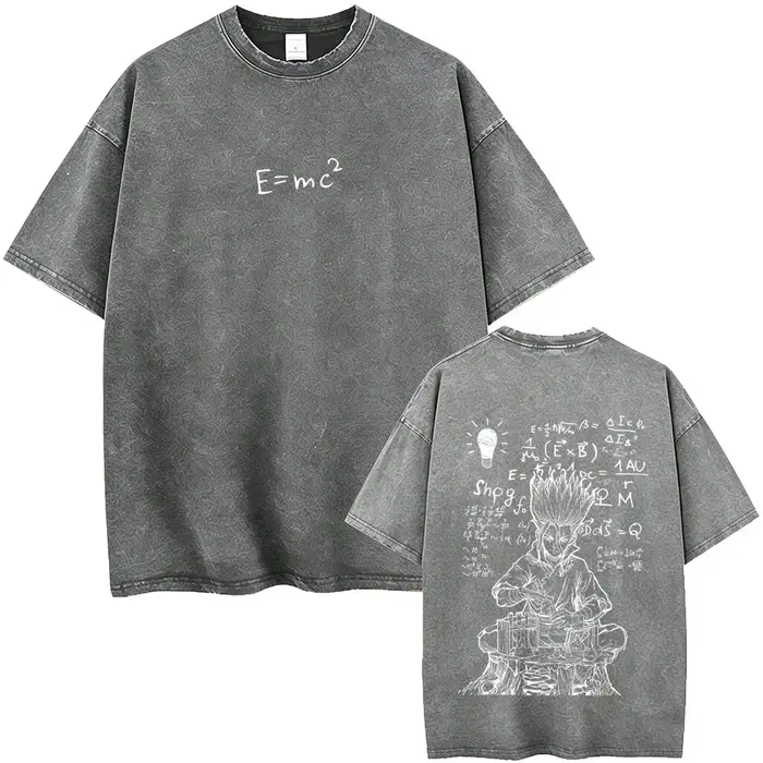 T-shirt Anime Dr. Stone Vintage Lavé Manga Senku Ishigami
