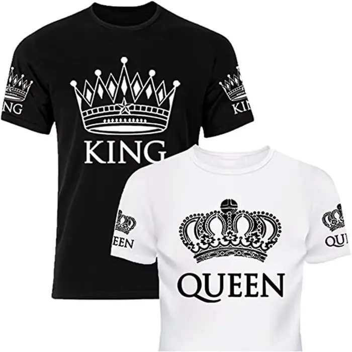 T-shirt graphique à manches courtes pour couples