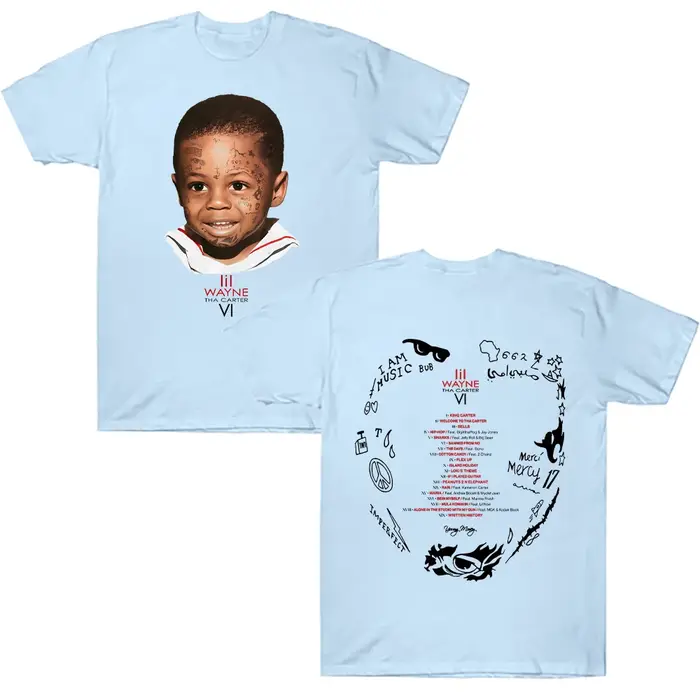 Rappeur Lil Wayne Tha Carter VI T-shirt graphique homme Hip Hop Vintage gothique