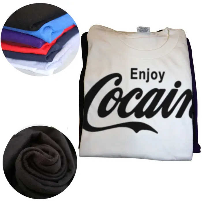 T-shirt à manches courtes en coton à col rond pour hommes