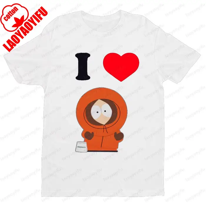South Park thème I coeur rôle graphique imprimé T-shirt hommes femmes universel décontracté col rond