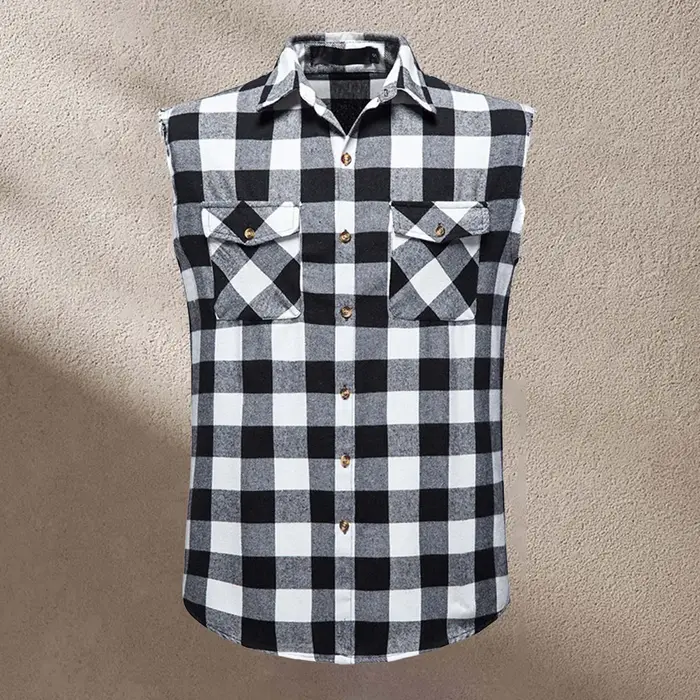 Chemise décontractée sans manches pour hommes