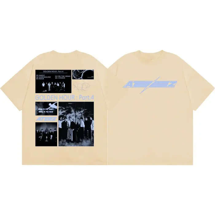 T-shirt Kpop Ateez Merch Album pour hommes et femmes