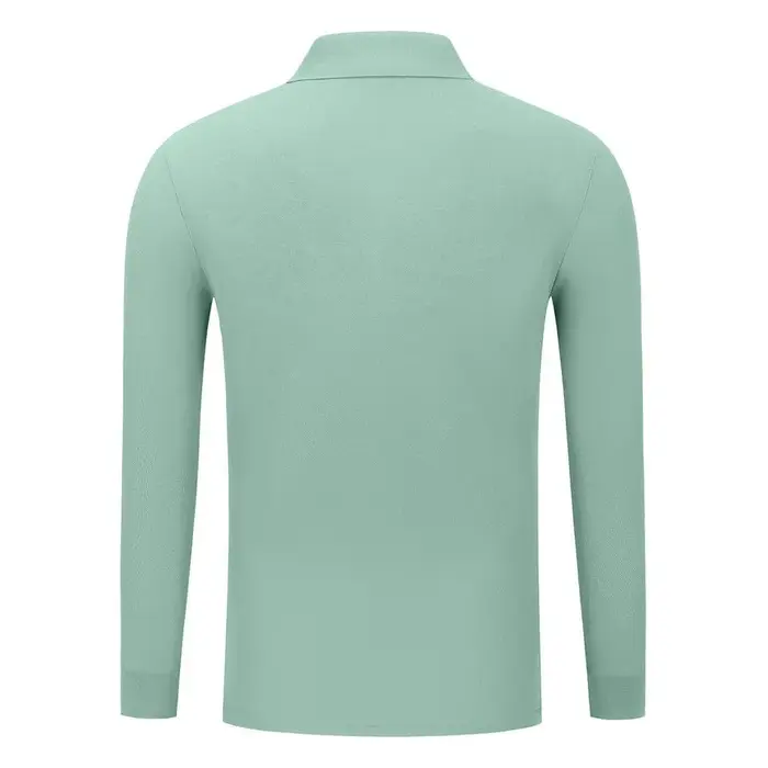 Polo uni à manches longues pour hommes et femmes