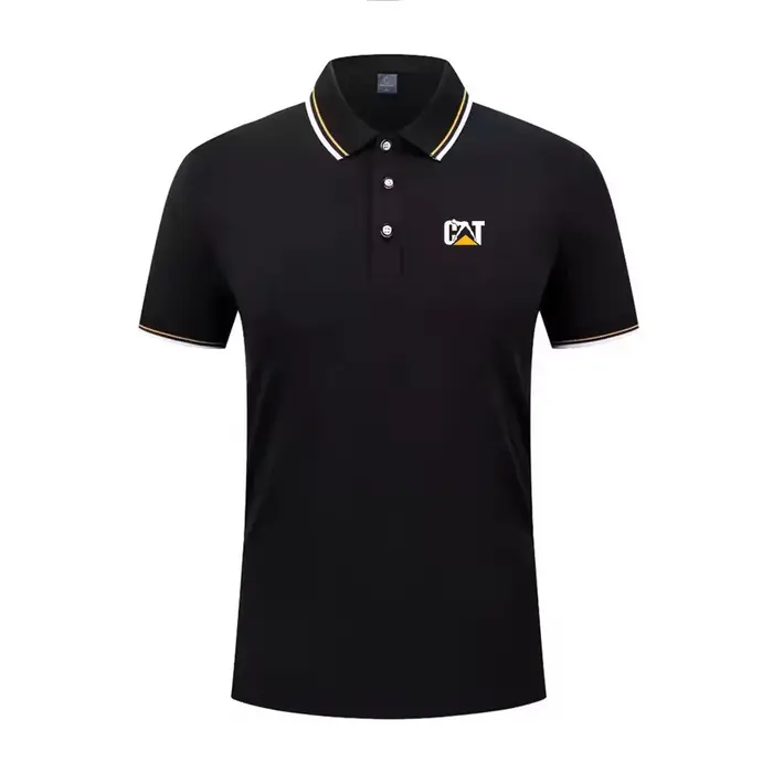 Nouveau Polo Homme Couleur Unie Manches Courtes Boutonné Col Revers Léger Streetwear Sport Décontrac
