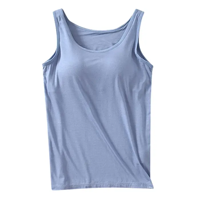 Camisole en fibre à col rond pour femme