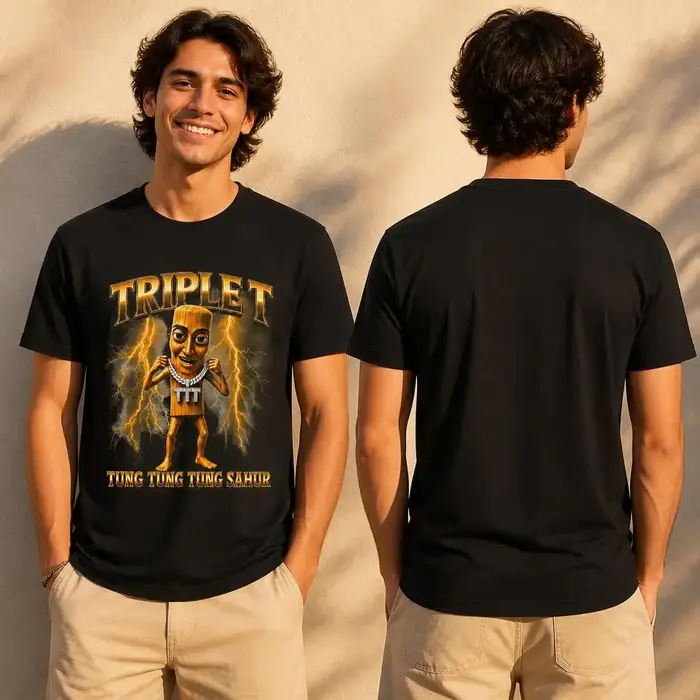 T-shirts décontractés Triple T Tung Tung Tung Sahur