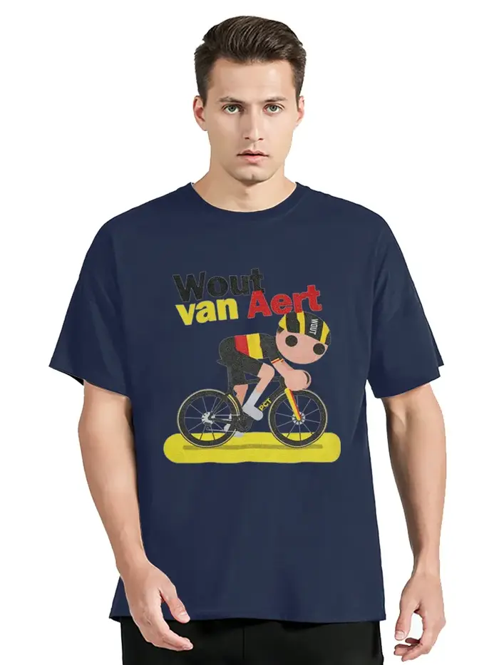 T-shirt en coton de dessin animé mignon pour hommes