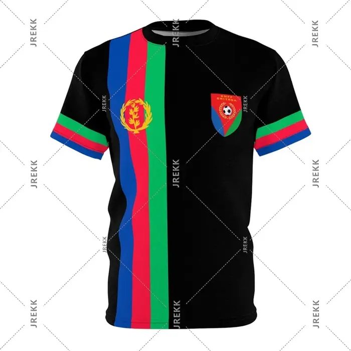 Afrique érythrée Football T-shirt pour hommes Sport course respirant à manches courtes t-shirts drap