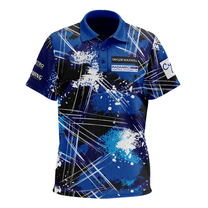 2025 Luke Humphries World Champion Tour Polo - Dartshirt fléchettes passionnés Sports Dry Rapide T-S