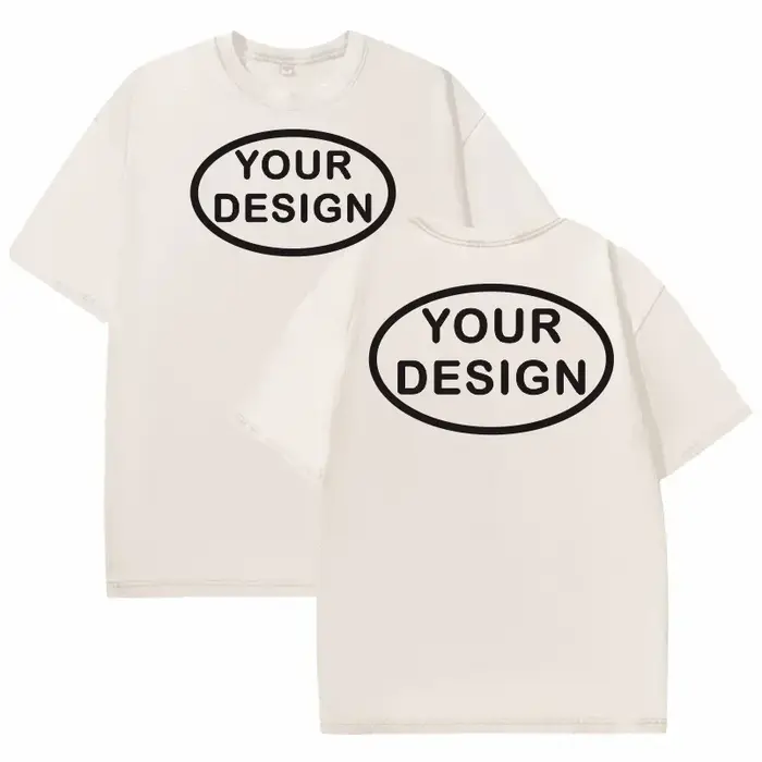 T-shirt personnalisé avec logo Hip-hop Street Team pour homme, en coton lavé, coupe ample, impressio