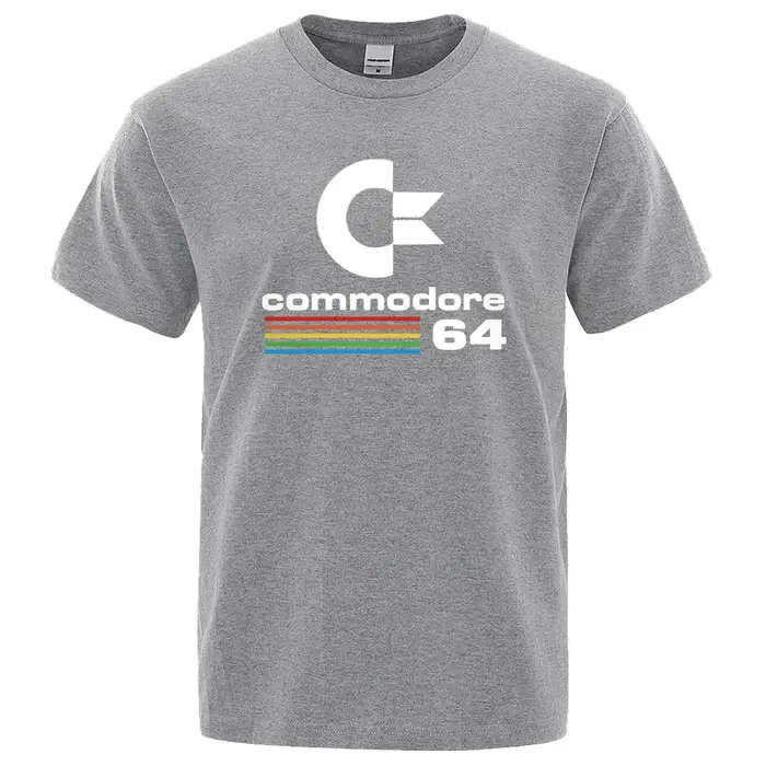 T-shirts Homme Été 2026 – T-shirt Imprimé Commodore 64 C64 SID Amiga Rétro – Design Cool Streetwear – Haut à Manches Courtes en Coton