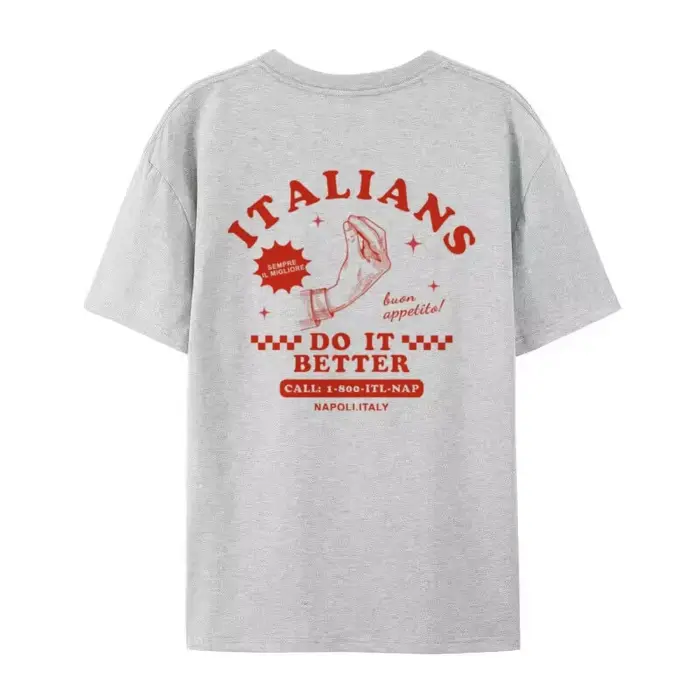 Les italiens font mieux T-Shirt drôle dos imprimé ample Style rétro italie amant