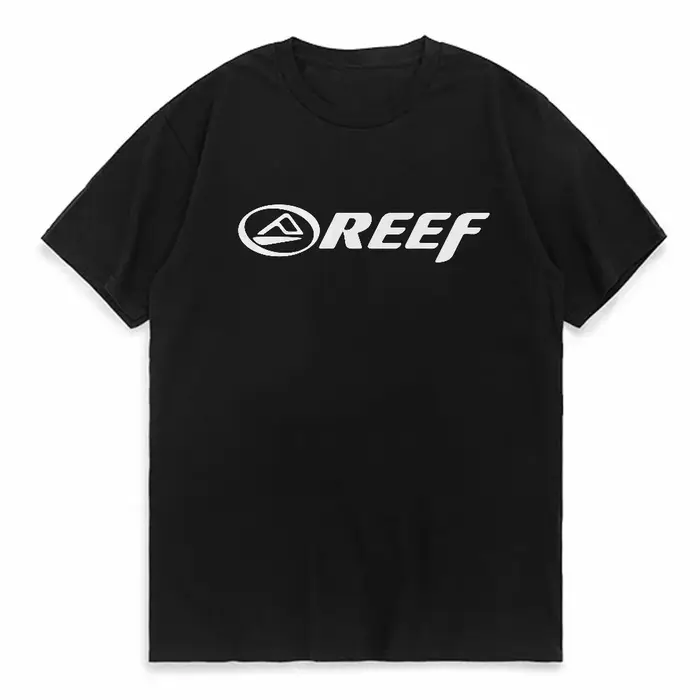 Reef Printing T-shirt d'été pour hommes, décontracté, fitness, course en plein air, sport, manches c