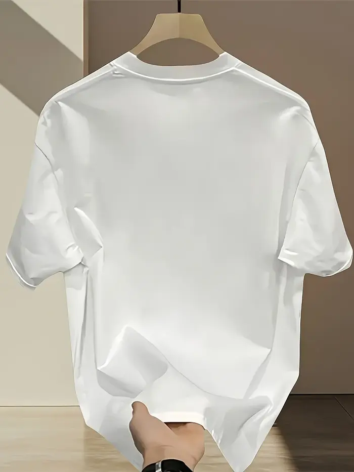 T-shirt pour homme 100% coton avec broderie florale délicate