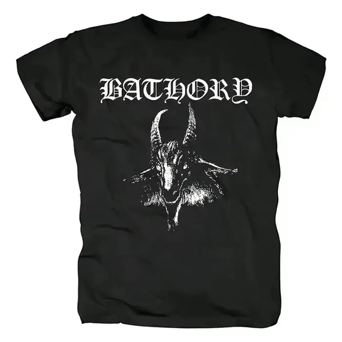 T-shirt Bathory Black Metal Venom surdimensionné, streetwear décontracté pour hommes et femmes, mode