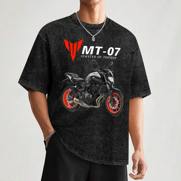 T-shirt moto MT-07 décontracté et ample pour usage quotidien