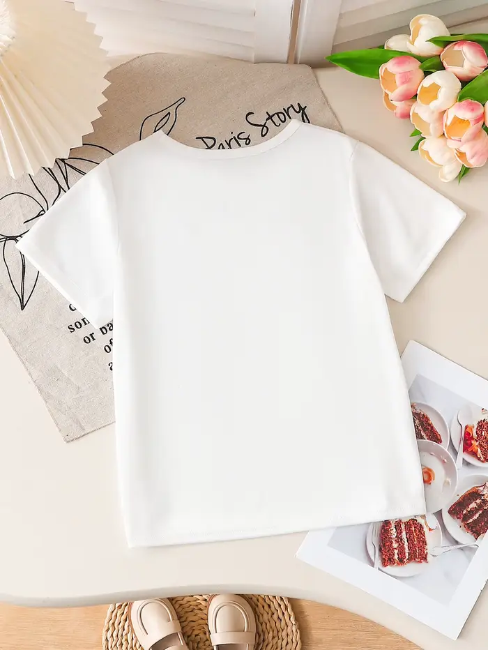 T-shirt à manches courtes imprimé groupe d'idoles K-POP pour filles