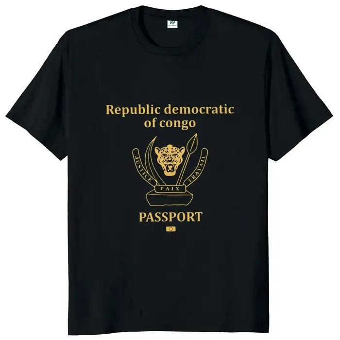 T-Shirt Décontracté pour les Amoureux du Congo, 100% Coton, 42830