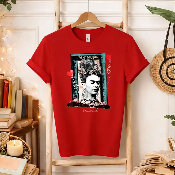 T-shirt Collage « Je suis ma propre muse » Frida Kahlo