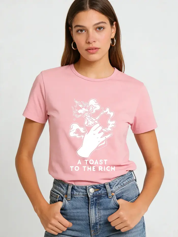 T-shirt Femme Printemps/Été 2026 avec Imprimé Lettres Personnalisées – Haut Décontracté Ample à Manches Courtes Tendance