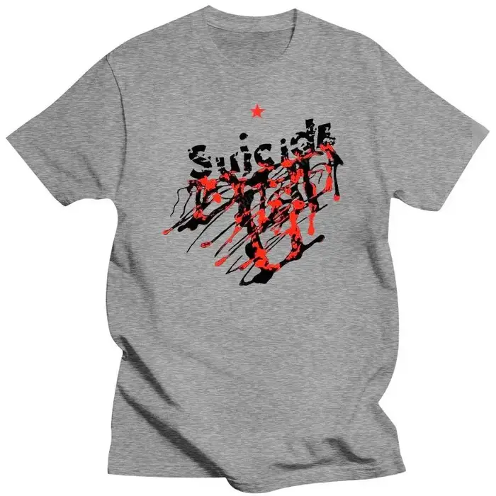 T-shirt SUICIDE (Alan Vega Talking Heads Swans Neu Youth Devo) marque décontractée à manches courtes pour hommes