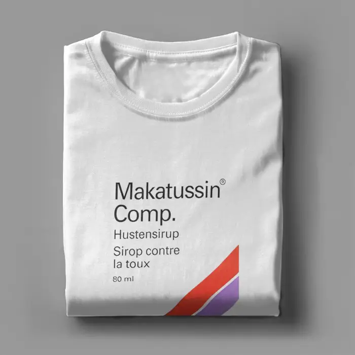 Hommes T-Shirts Makatussin Comp 80ml étiquette Vintage coton t-shirt à manches courtes drôle