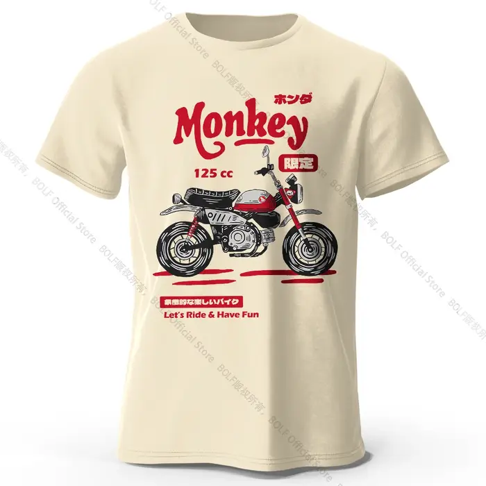 T-Shirt de croquis de moto Vintage 100% coton