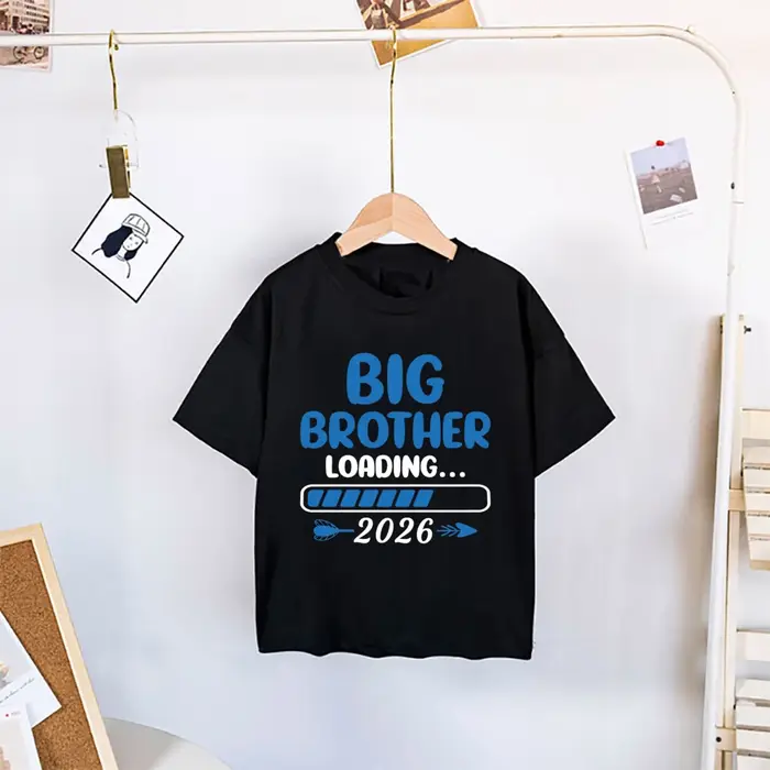Big Brother Est 2026 imprimer enfants chemises nouveau bébé annonce vêtements grand frère T-shirt