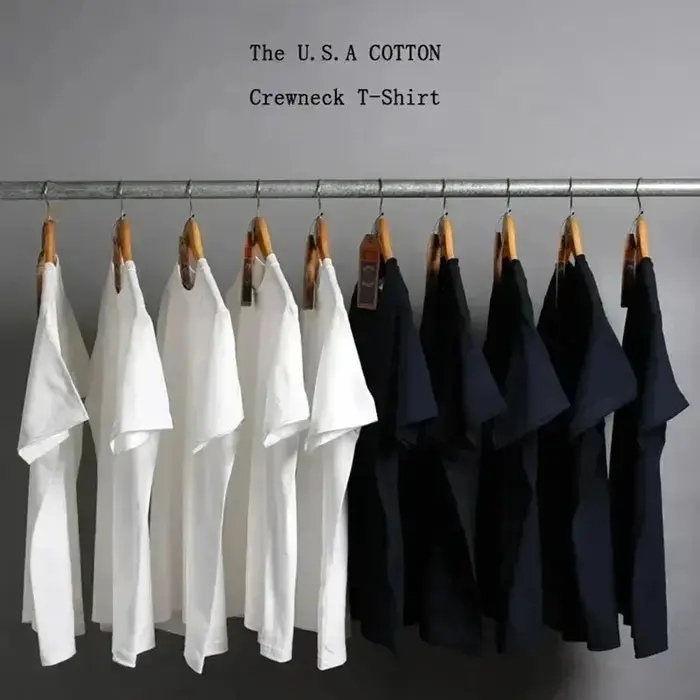 Nouveau T-shirt homme en pur coton à manches courtes, col rond ample, haut de gamme Printemps/Été 20