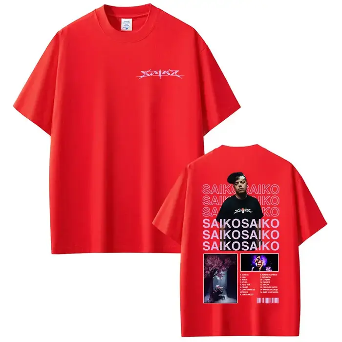Rappeur SAIKO Album Tour 2025 Merch T-shirt hommes Hip Hop musique à manches courtes T-shirt décontr