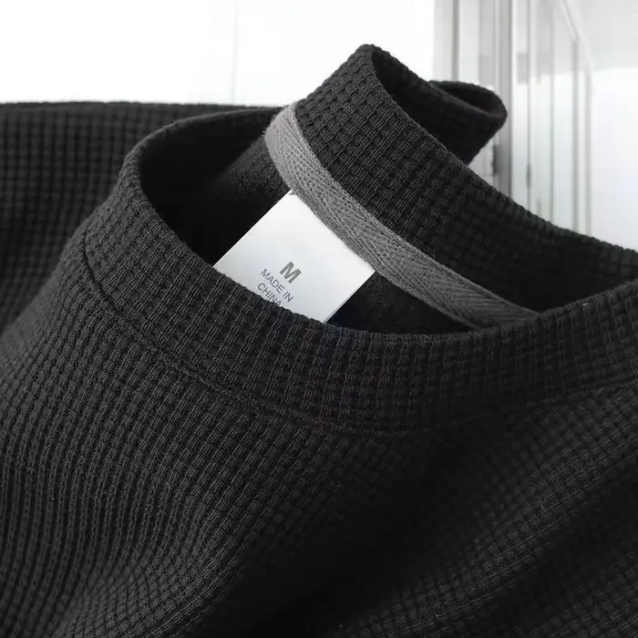 T-shirt gaufré à manches courtes pour hommes et femmes