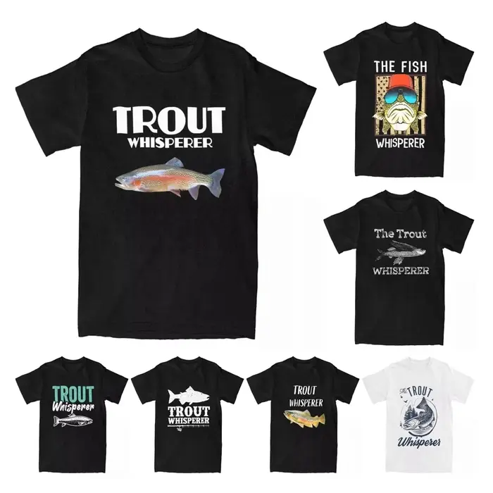 T-shirt de pêche à la truite pour hommes