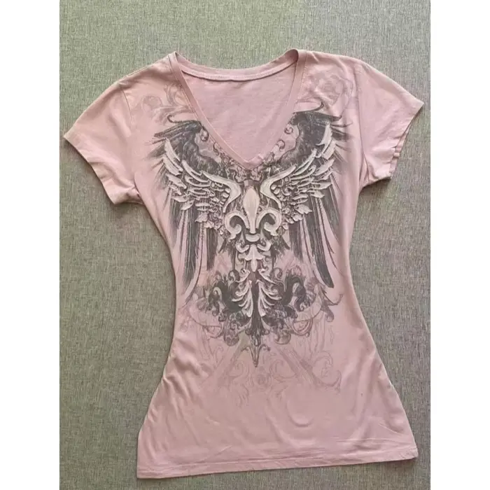 American Street Hottie T-shirt Vintage col en v