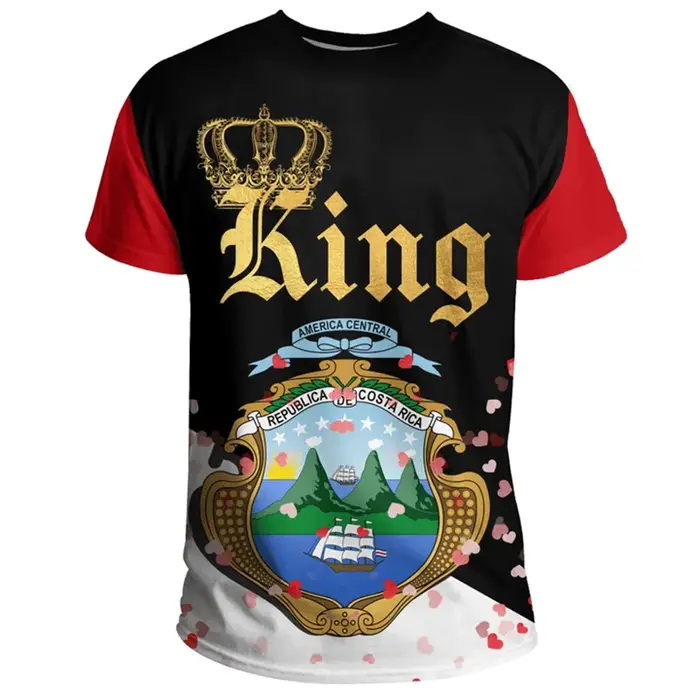 T-shirt à col rond imprimé 3D pour hommes