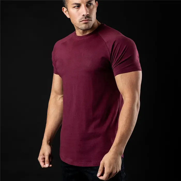 T-shirt uni hommes nouvelle mode t-shirts été coton à manches courtes
