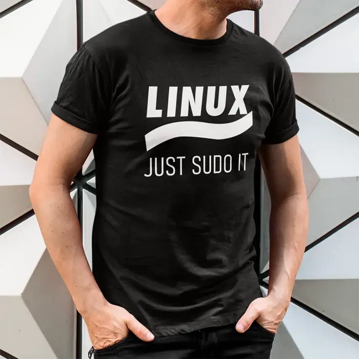 T-shirt pour Homme, Imprimé Linux