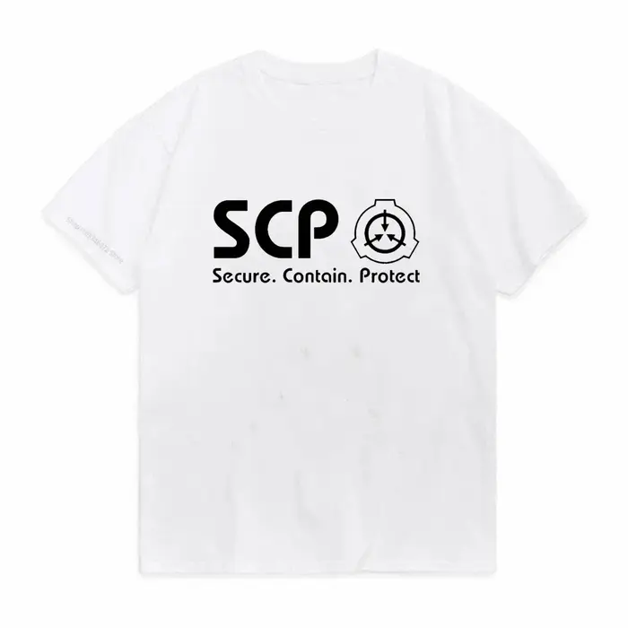 T-shirt de la Fondation SCP, SCP Foundation Containment breach secure contain protect 173, hauts uni