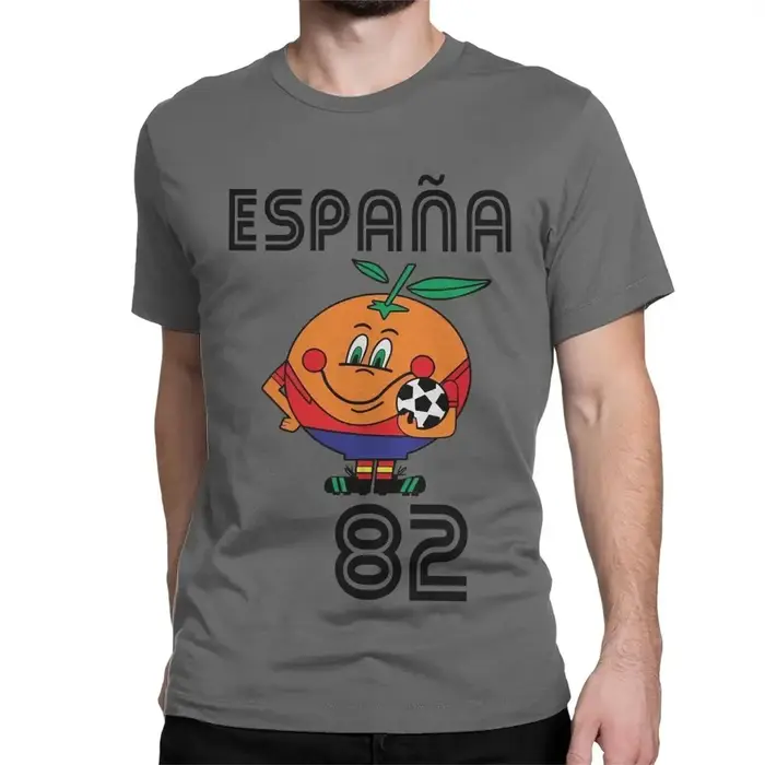 Naranjito T-shirt homme haute qualité col rond espagne 82 mascotte espagnole 1982 Football T-shirt h